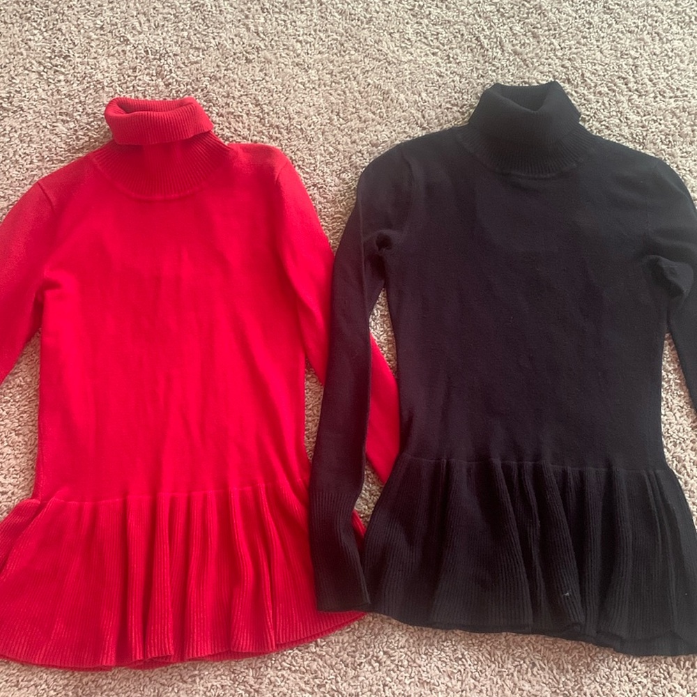 Two pack peplum sweaters